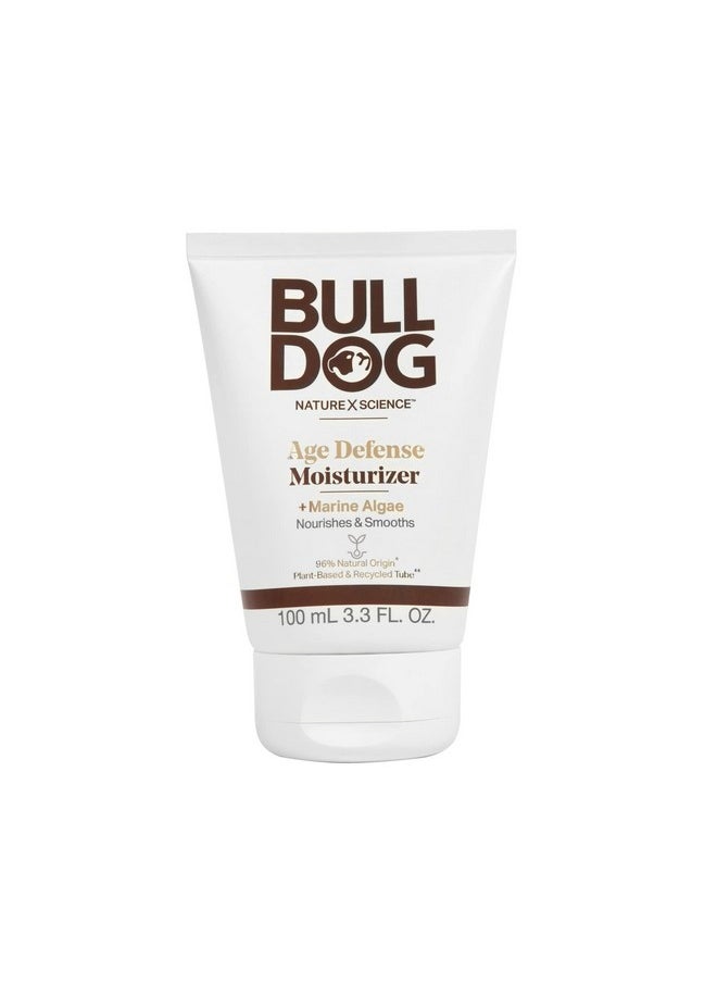 BULLDOG Mens Skincare and Grooming Face Moisturizer Age Defense, 3.3 Fluid Ounce