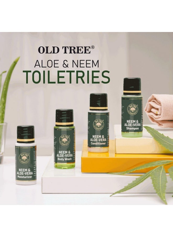 Old Tree Neem & Aloevera Moisturizer Toiletries Kit 20ml - (Set of 100 Pcs) | Travel Size Moisturizer Travelling, Hotel Room, Guest House | Hotel Amenities and Accessories