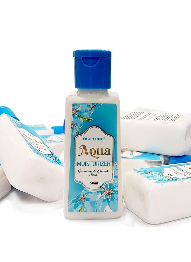 Old Tree Aqua Moisturizer Toiletries Kit 50ml - (Set of 50 Pcs) | Travel Size Aqua Moisturizer for Travelling, Hotel Room, Guest House | Hotel Amenities and Accessories