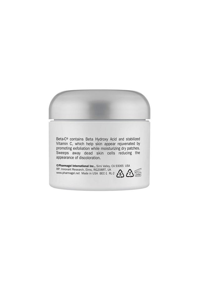 Pharmagel Beta-C Dual Action Moisturizer Normal to Oily Skin | Brightening and Smoothing Face Moisturizer | Pore Minimizer & Rejuvenation - 2 oz.