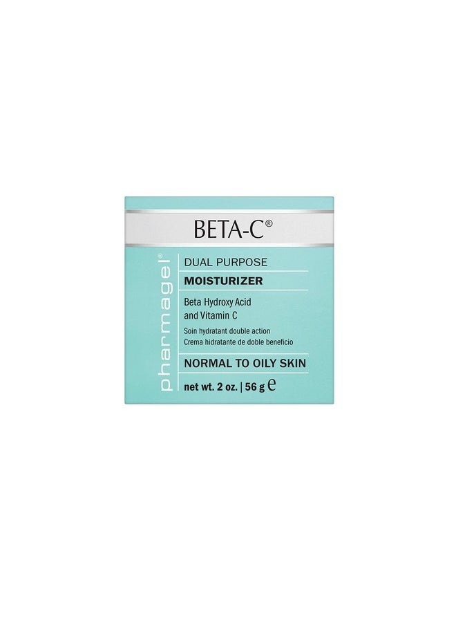 Pharmagel Beta-C Dual Action Moisturizer Normal to Oily Skin | Brightening and Smoothing Face Moisturizer | Pore Minimizer & Rejuvenation - 2 oz.