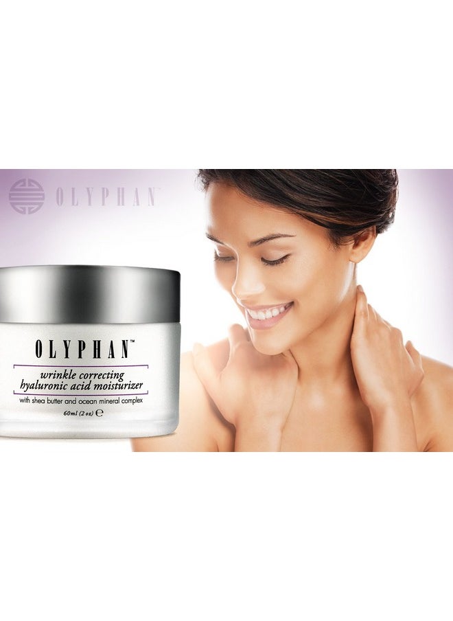 OLYPHAN Best Hyaluronic Acid Cream Moisturizer for Face with Shea Butter & Ocean Complex. Reduce Wrinkles & Fine Lines