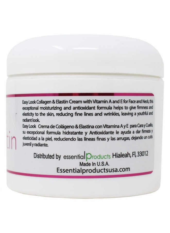 Collagen Elastin Cream Vitamins A & E Anti aging and Firming Cream 4oz