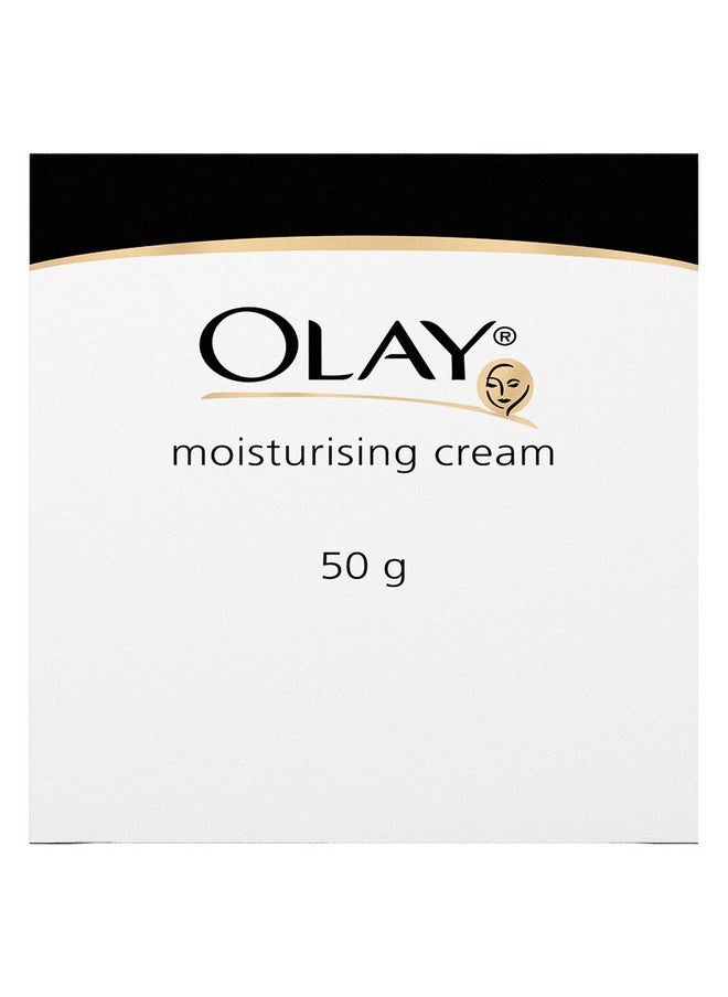 Olay Moisturising Cream | Hydrates and Locks in Moisture | Light Weight and Non Greasy | Normal, Oily, Dry & Combination Skin l 50g