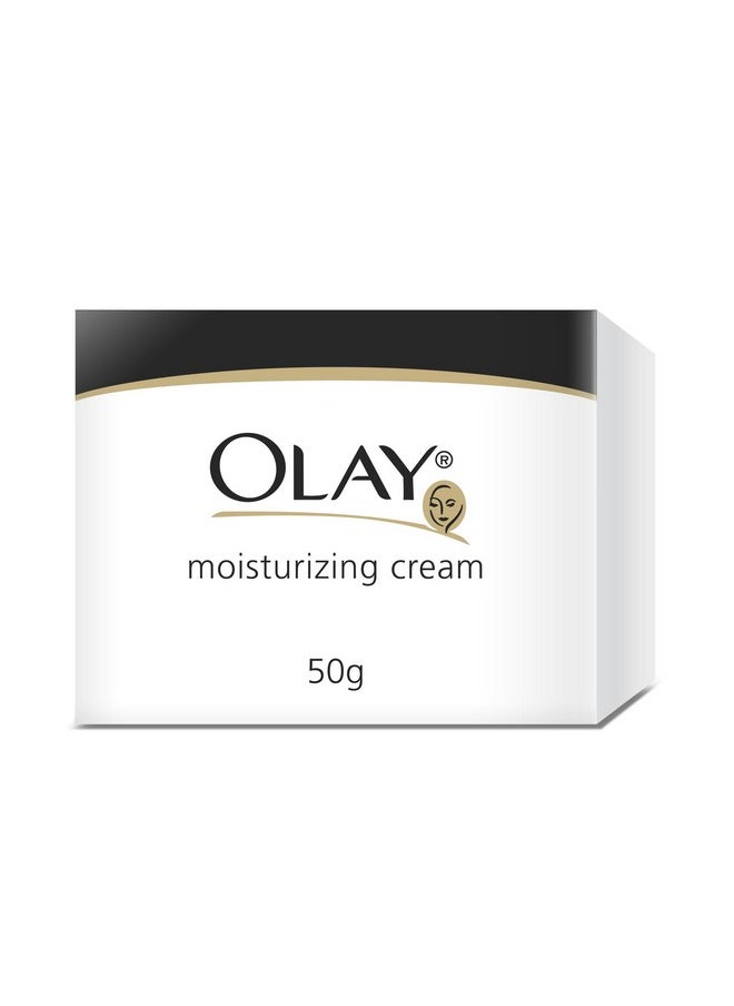 Olay Moisturising Cream | Hydrates and Locks in Moisture | Light Weight and Non Greasy | Normal, Oily, Dry & Combination Skin l 50g