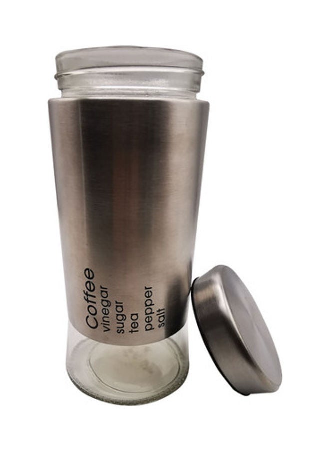 Stainless Steel Storage Canister Clear/Silver 20cm