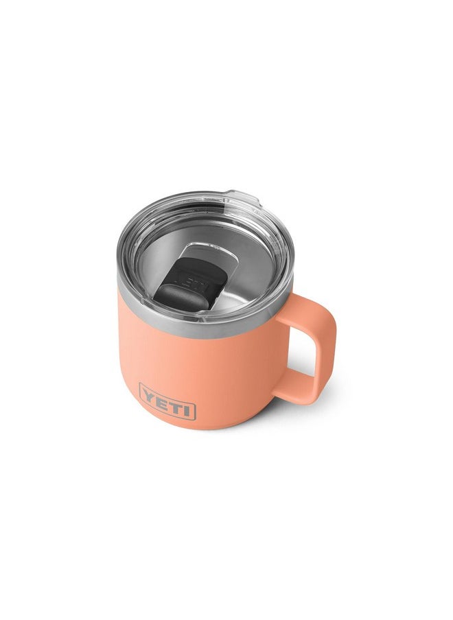 YETI Rambler 14 oz Stackable Mug, Vacuum Insulated, Stainless Steel with MagSlider Lid, Lowcountry Peach