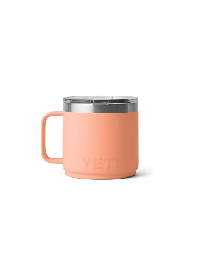 YETI Rambler 14 oz Stackable Mug, Vacuum Insulated, Stainless Steel with MagSlider Lid, Lowcountry Peach