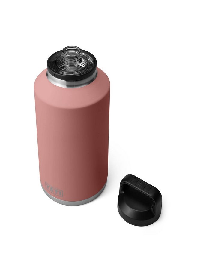 YETI Rambler 64 oz Bottle, Vacuum Insulated, Stainless Steel with Chug Cap, Sandstone Pink