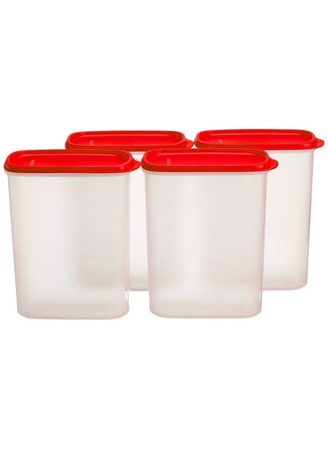 Tupperware New Smart Saver Plastic Container Set, 2.3 Litres, Set of 4, Transparent