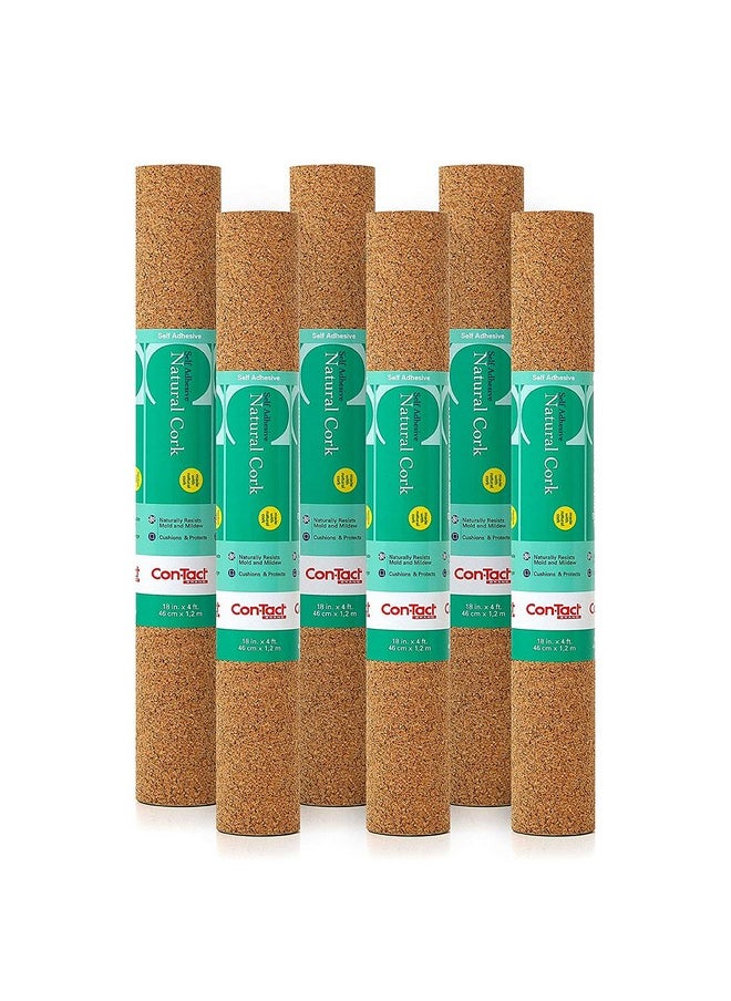 Con-Tact Brand Cork Roll, Self-Adhesive Cork Roll, Multi-Purpose Cork Shelf Liner, 18