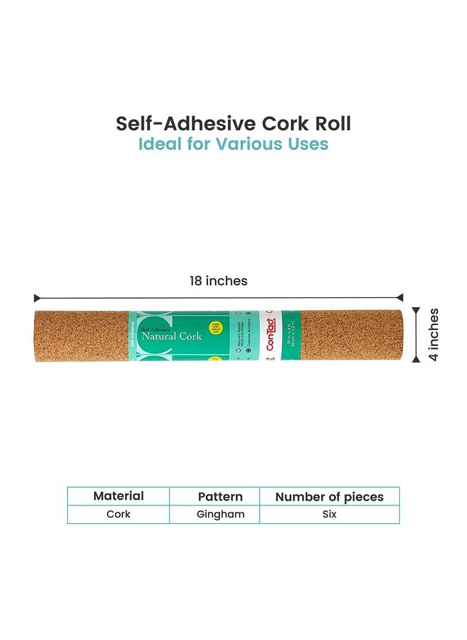 Con-Tact Brand Cork Roll, Self-Adhesive Cork Roll, Multi-Purpose Cork Shelf Liner, 18