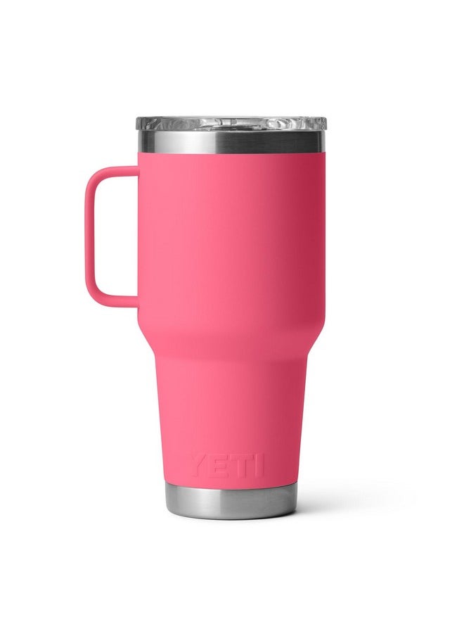 YETI Rambler 30 oz Travel Mug, Stainless Steel, Vacuum Insulated with Stronghold Lid, Tropical Pink