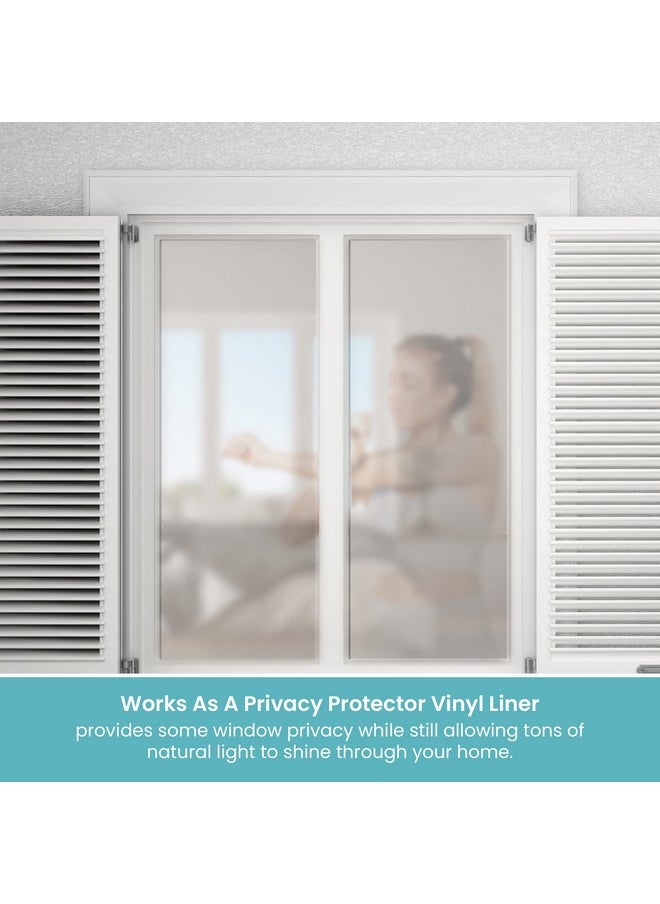 Con-Tact Brand Creative Clear Covering, Versatile and Self-Adhesive Shelf Liner, Semi-Transparent Privacy Film, Protective Clear Vinyl, 18'' x 20', Clear Matte