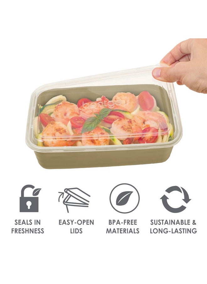 Bentgo Prep 60-Piece Meal Prep Kit - Reusable Food Containers 1-Compartment, 2-Compartment, & 3-Compartments for Healthy Eating - Microwave, Freezer, & Dishwasher Safe (Gleam Metallics)