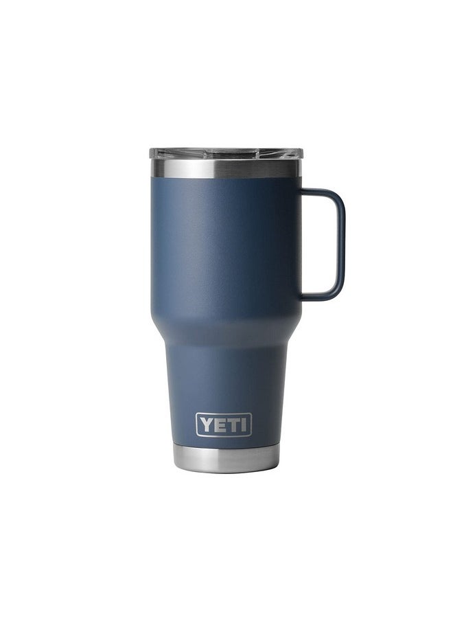 YETI Rambler 30 oz Travel Mug, Stainless Steel, Vacuum Insulated with Stronghold Lid, Navy