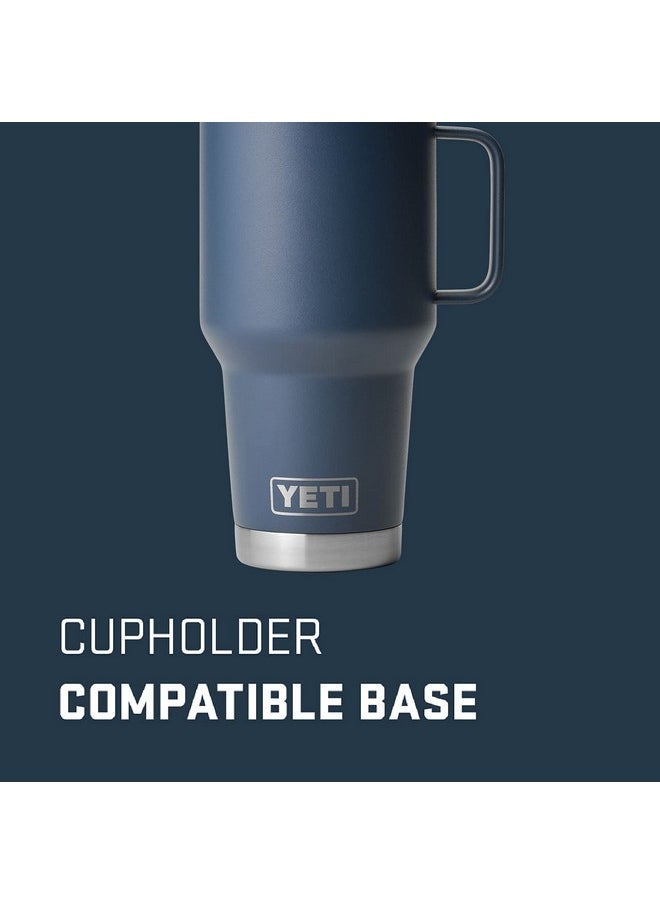 YETI Rambler 30 oz Travel Mug, Stainless Steel, Vacuum Insulated with Stronghold Lid, Navy