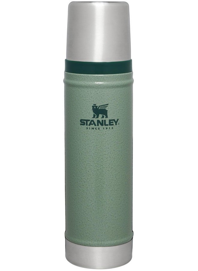 Stanley Classic Vacuum Insulated Wide Mouth Bottle - Hammertone Green - BPA-Free 18/8 Stainless Steel Thermos for Cold & Hot Beverages - 20 oz