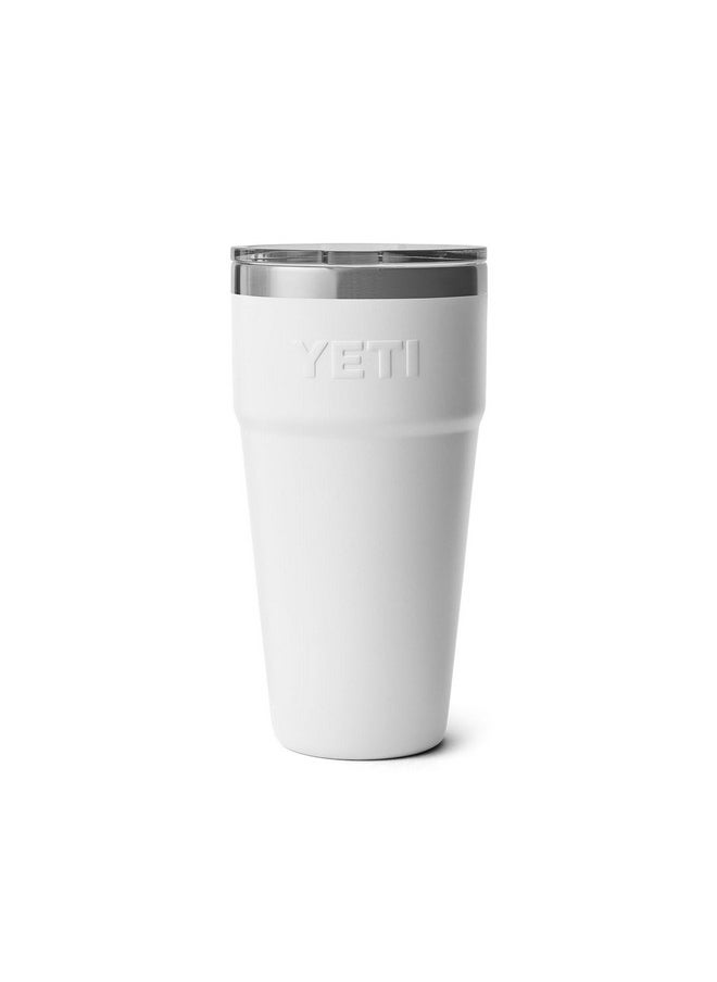 YETI Rambler 30 oz Stackable Tumbler, Stainless Steel, Vacuum Insulated with MagSlider Lid, White