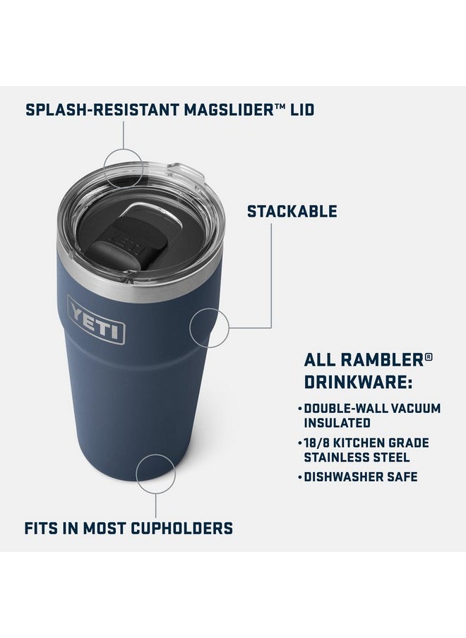 YETI Rambler 30 oz Stackable Tumbler, Stainless Steel, Vacuum Insulated with MagSlider Lid, White