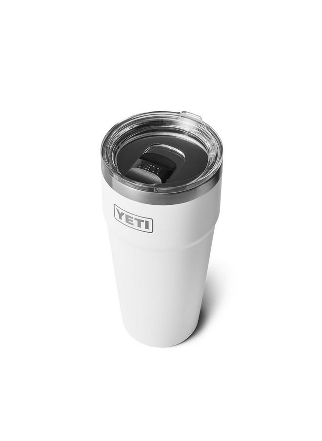 YETI Rambler 30 oz Stackable Tumbler, Stainless Steel, Vacuum Insulated with MagSlider Lid, White