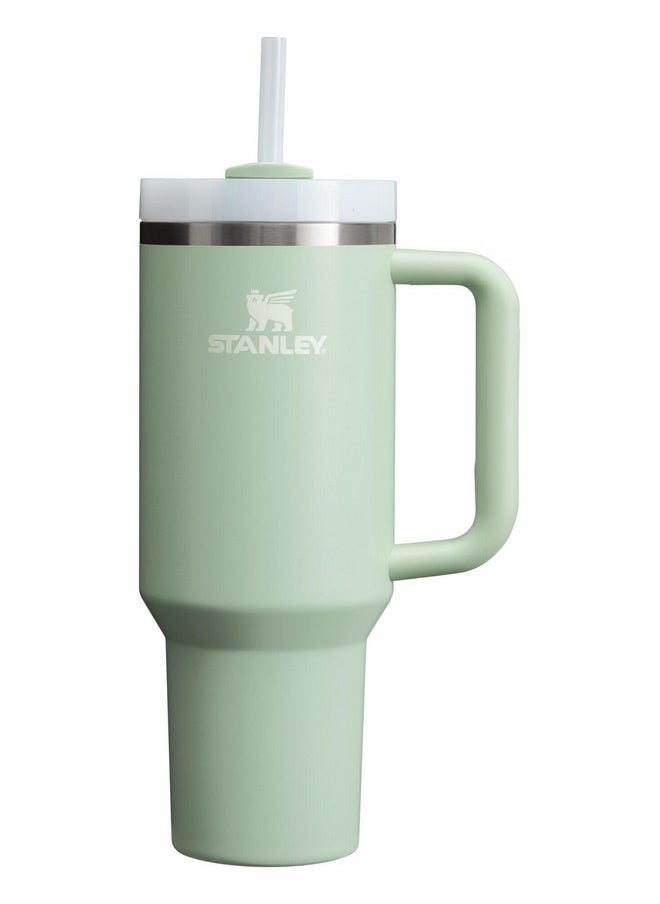 Stanley Quencher H2.0 Tumbler with Handle & Straw 40 oz | Twist On 3-Way Lid | Cupholder Compatible for Travel | Insulated Stainless Steel Cup | BPA-Free | Matcha Cream