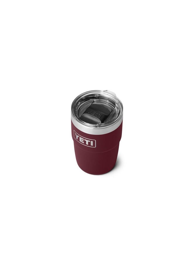 YETI Rambler 8 oz Stackable Cup, Stainless Steel, Vacuum Insulated Espresso Cup with MagSlider Lid, Wild Vine Red