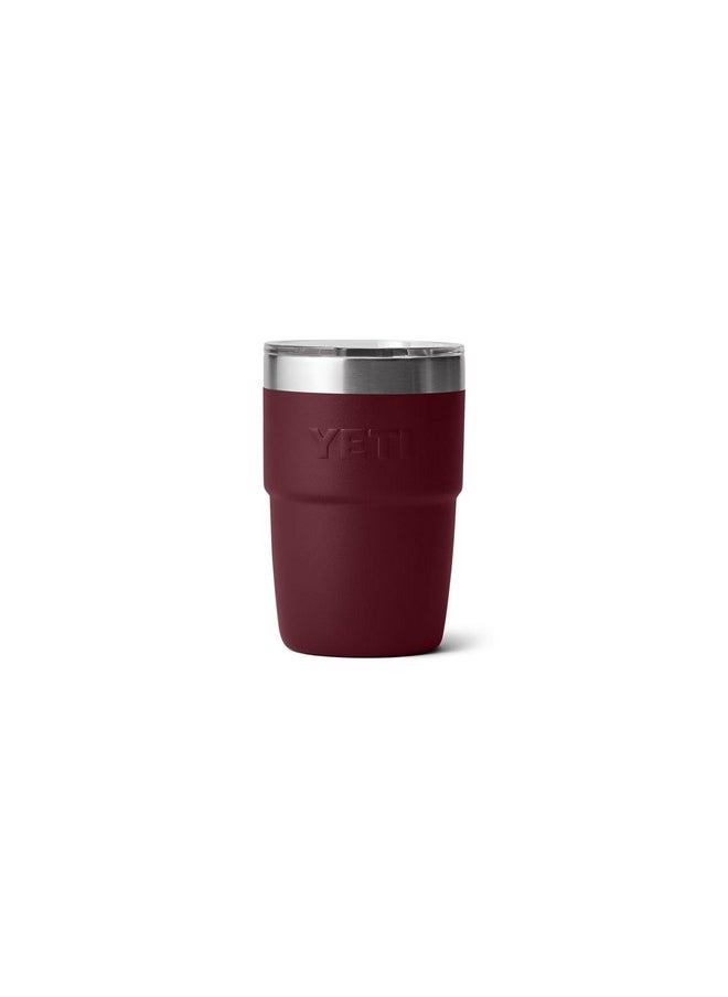 YETI Rambler 8 oz Stackable Cup, Stainless Steel, Vacuum Insulated Espresso Cup with MagSlider Lid, Wild Vine Red