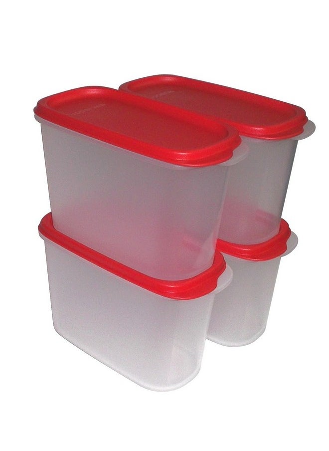 Tupperware New Smart Saver Plastic Container Set, 1.7 litres, Set of 4, Transparent