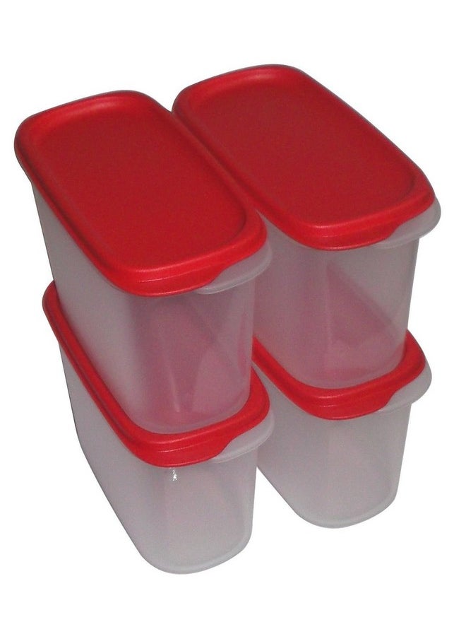 Tupperware New Smart Saver Plastic Container Set, 1.7 litres, Set of 4, Transparent