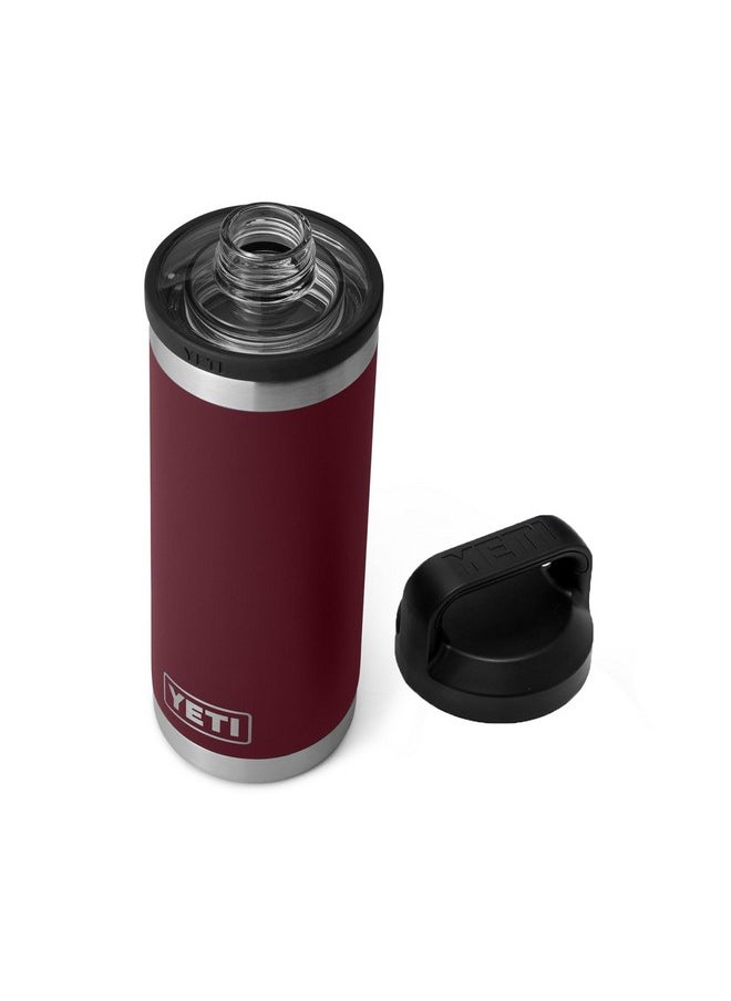 YETI Rambler 18 oz Bottle, Vacuum Insulated, Stainless Steel with Chug Cap, Wild Vine Red