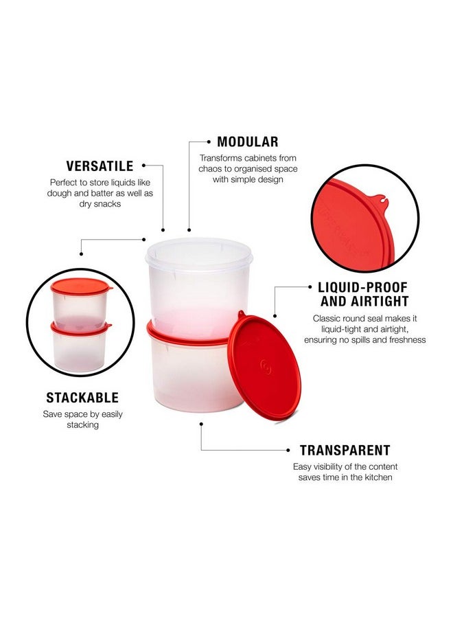 Tupperware Plastic Jar Set - 2.5 L, 2 Pieces, Transparent