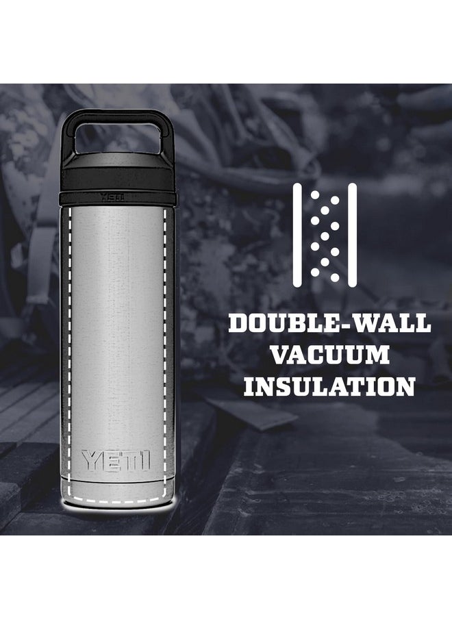 YETI Rambler 18 oz Bottle, Vacuum Insulated, Stainless Steel with Chug Cap, Navy