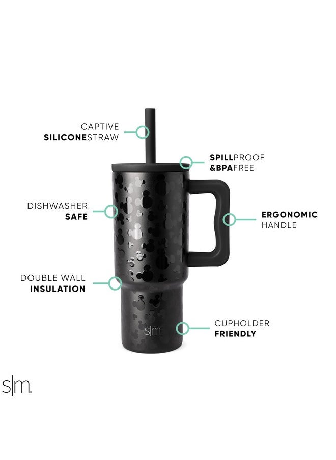 Simple Modern Disney Kids 24 oz Tumbler with Handle and Silicone Straw Lid | Spill Proof and Leak Resistant | Reusable Stainless Steel Bottle | Gift Kids Boys Girls | Trek Collection | Iconic Mickey