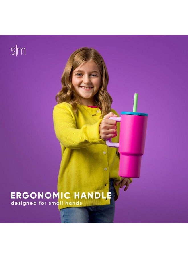Simple Modern Disney Kids 24 oz Tumbler with Handle and Silicone Straw Lid | Spill Proof and Leak Resistant | Reusable Stainless Steel Bottle | Gift Kids Boys Girls | Trek Collection | Iconic Mickey