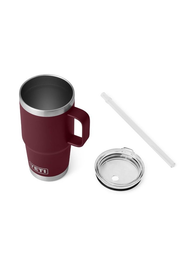 YETI Rambler 25 oz Straw Mug, Vacuum Insulated, Stainless Steel, Wild Vine Red