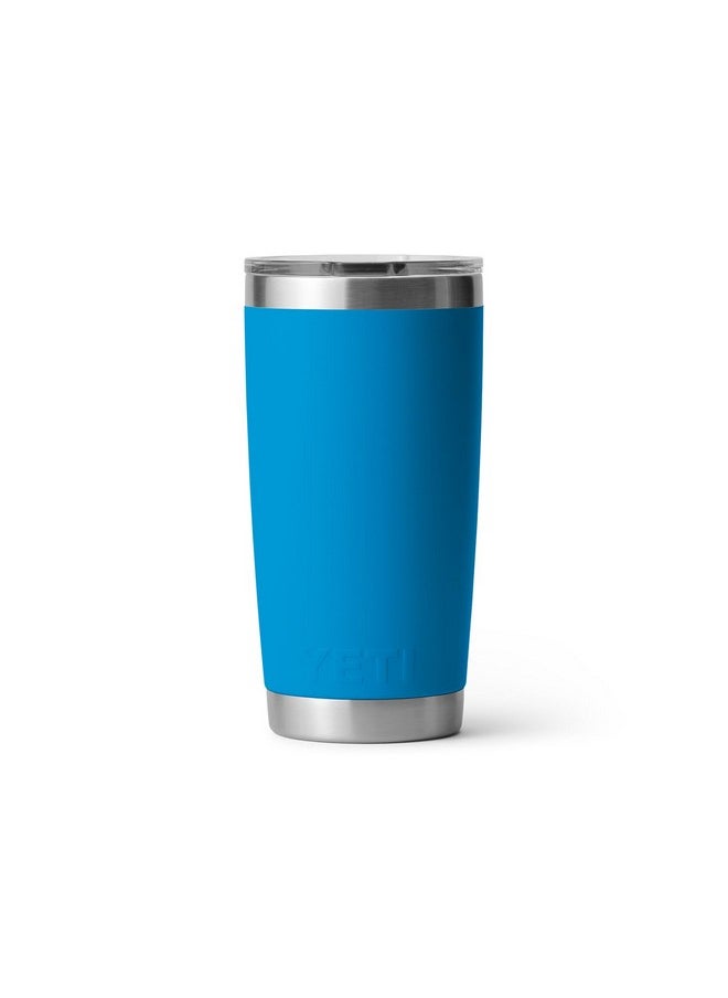 YETI Rambler 20 oz Tumbler, Stainless Steel, Vacuum Insulated with MagSlider Lid, Big Wave Blue