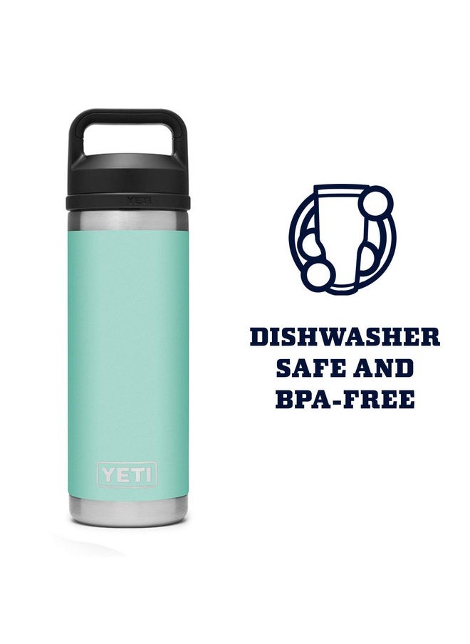 YETI Rambler 18 oz Bottle, Vacuum Insulated, Stainless Steel with Chug Cap, Seafoam