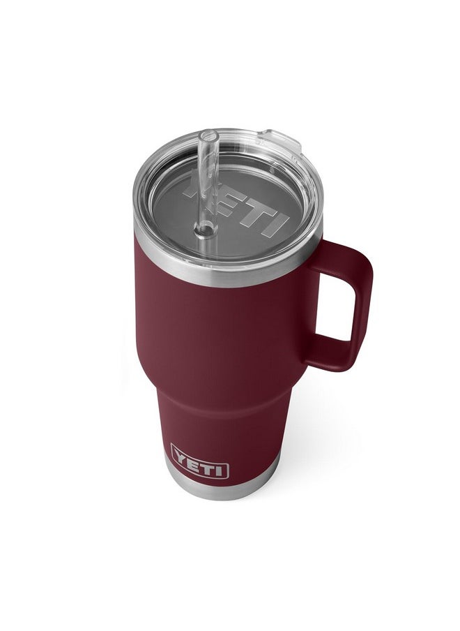 YETI Rambler 35 oz Straw Mug, Vacuum Insulated, Stainless Steel, Wild Vine Red