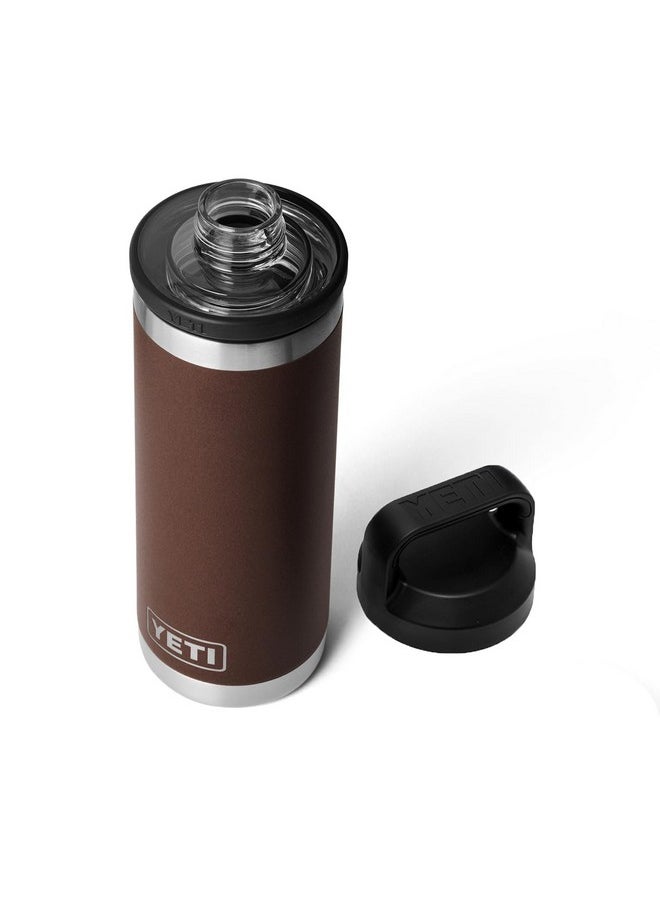 YETI Rambler 18 oz Bottle, Vacuum Insulated, Stainless Steel with Chug Cap, Wetlands Brown