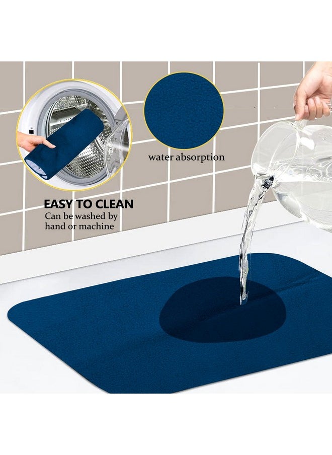 Kuber Industries Dish Dry Mat | Microfiber Drying Mat | Kitchen Drying Mat | Reversible Mat | Kitchen Absorbent Mat | Dish Dry Mat for Kitchen | 50x70 | Blue