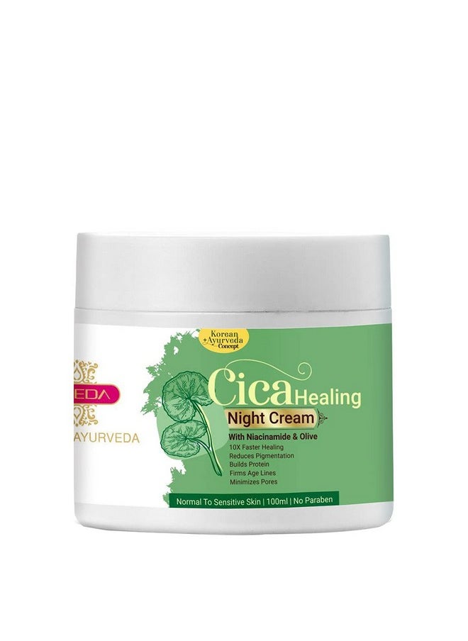 Inveda Cica Healing Night Cream, Reduces Pigmentation, Acne Scars Made with Cica and Olive Goodness to Firm Age Lines & Minimize Open Pores, 100ml