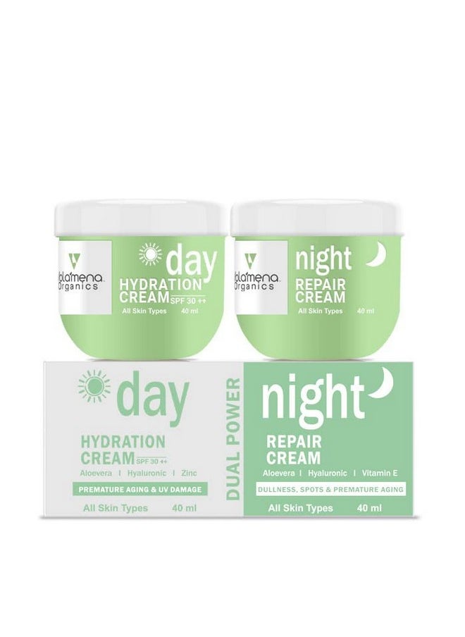 Volamena Hydration Day & Night Creams Combo (40+40 ml) pack of 2