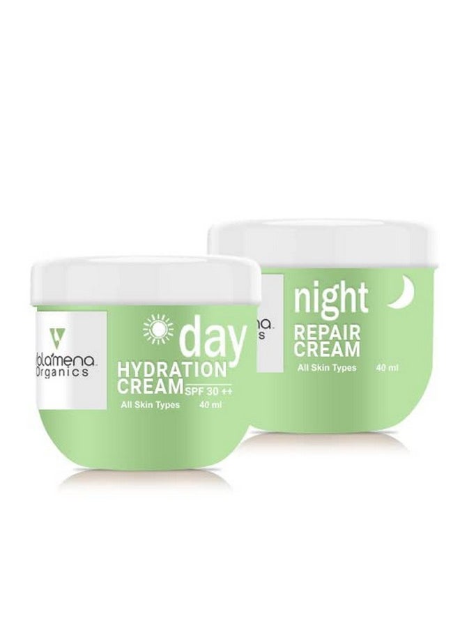 Volamena Hydration Day & Night Creams Combo (40+40 ml) pack of 2