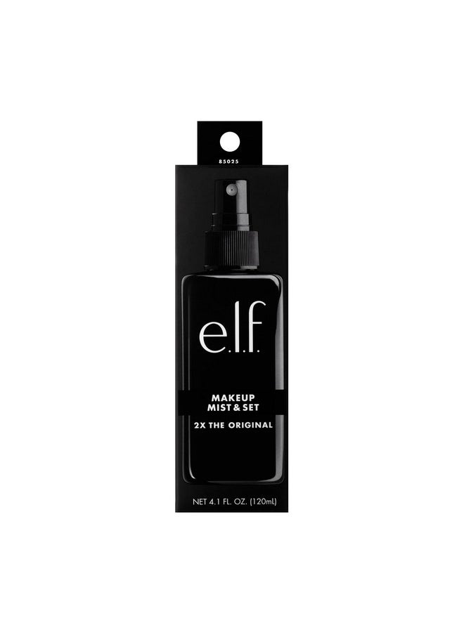 e.l.f. Makeup Mist & Set, Hydrating Setting Spray For Setting & Reviving Makeup, Soothes & Hydrates Skin, Infused With Vitamin A, Vegan & Cruelty-free, 4.05 Fl Oz (120 ml)