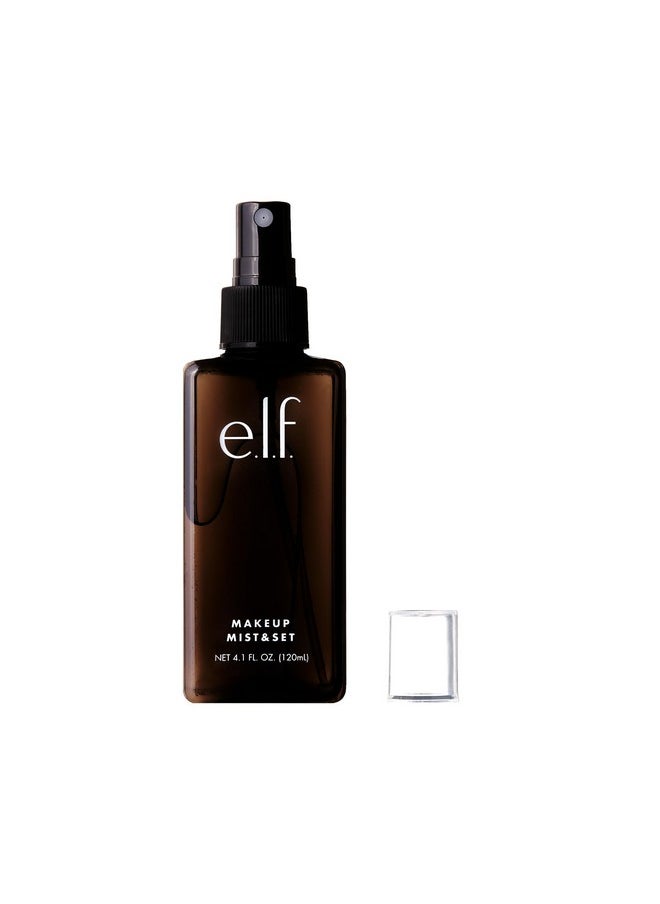 e.l.f. Makeup Mist & Set, Hydrating Setting Spray For Setting & Reviving Makeup, Soothes & Hydrates Skin, Infused With Vitamin A, Vegan & Cruelty-free, 4.05 Fl Oz (120 ml)