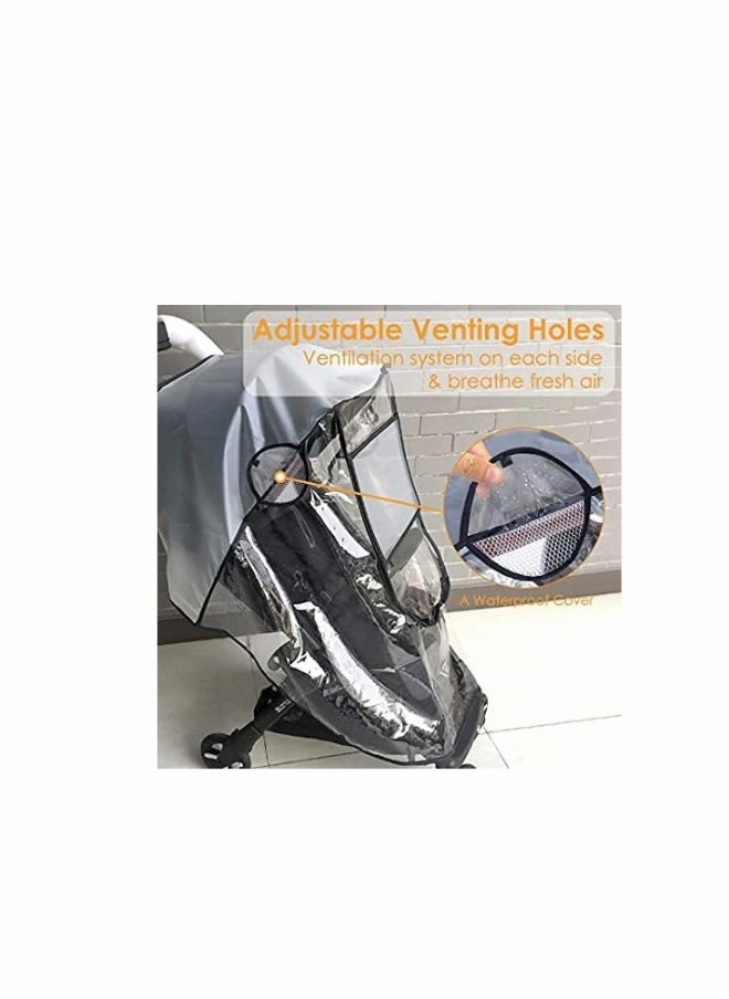 Stroller Weather Shield Universal with Rain Cover (Transparent)