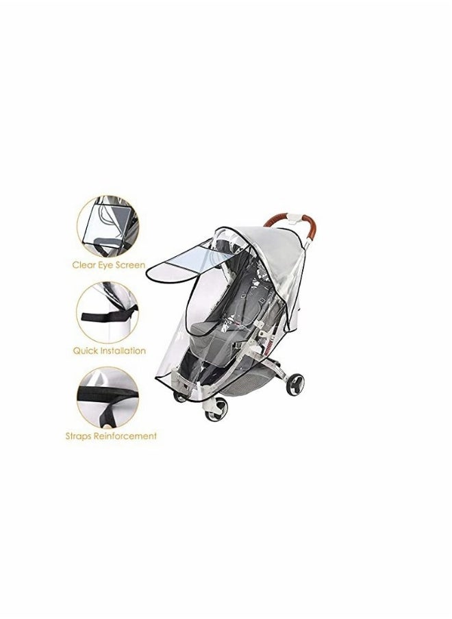 Stroller Weather Shield Universal with Rain Cover (Transparent)