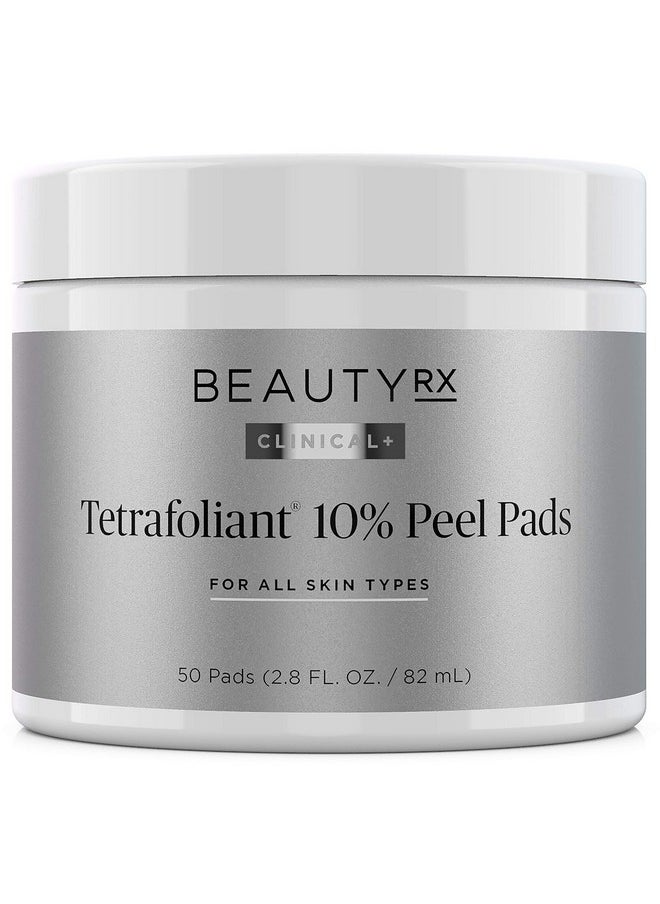 BeautyRx Advanced Exfoliating Therapy Pads - 10% Glycolic Acid - Chemical Peel At Home - 50 Pads