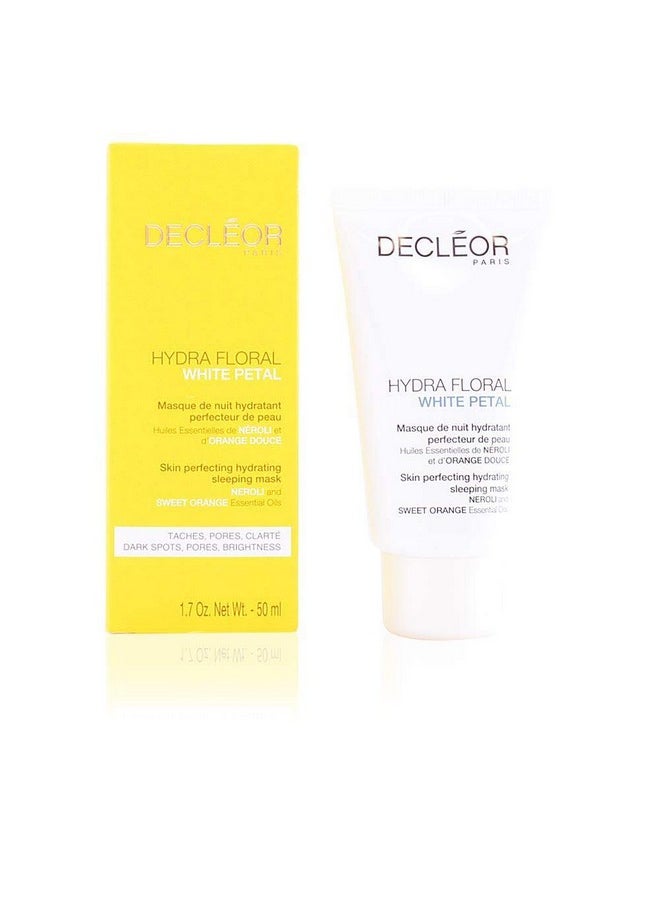 Decleor Hydra Floral White Petal Neroli and Sweet Orange Skin Perfecting Hydrating Sleeping Mask, 1.7 Ounce